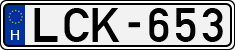 license plates of Hungary, Cars (1990)