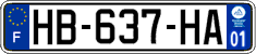 French license plate, SIV (ordinary)