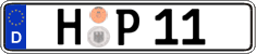 German license plate, Regular plates