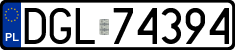 License plates of Poland, Regular car plates