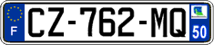 French license plate, SIV (ordinary)