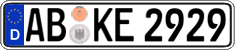 German license plate, Regular plates
