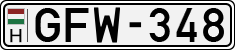 license plates of Hungary, Cars (1990)