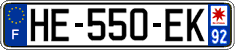 French license plate, SIV (ordinary)
