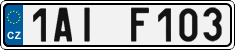License plate of the Czech Republic, Cars (2001)