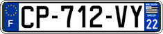 French license plate, SIV (ordinary)