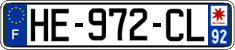 French license plate, SIV (ordinary)