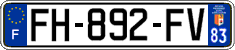 French license plate, SIV (ordinary)