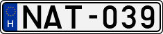 license plates of Hungary, Cars (1990)