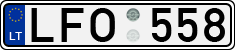 License plate of Lithuania, Cars