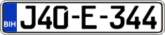 License plate of Bosnia and Herzegovina, Regular plates