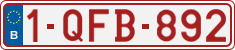 License plate of Belgium, Regular plates (2010)