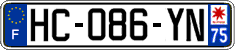 French license plate, SIV (ordinary)