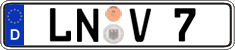 German license plate, Regular plates