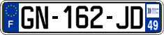 French license plate, SIV (ordinary)