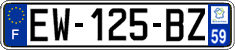 French license plate, SIV (ordinary)