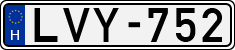 license plates of Hungary, Cars (1990)