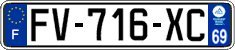 French license plate, SIV (ordinary)