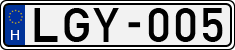 license plates of Hungary, Cars (1990)