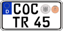 German license plate, Regular plates