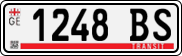License plate of Georgia, Export transit plates