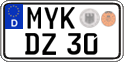 German license plate, Regular plates