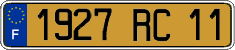 French license plate, FNI