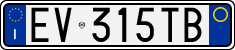 License plate of Italy, Cars (1994 year series)