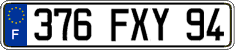 French license plate, FNI
