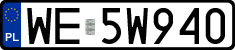 License plates of Poland, Regular car plates