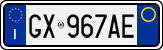 License plate of Italy, Cars (1994 year series)