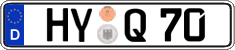 German license plate, Regular plates