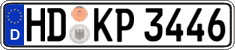 German license plate, Regular plates