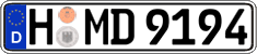 German license plate, Regular plates
