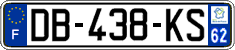 French license plate, SIV (ordinary)