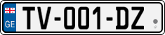 License plate of Georgia, Cars (2014)