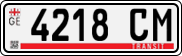 License plate of Georgia, Export transit plates
