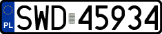 License plates of Poland, Regular car plates