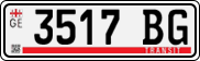License plate of Georgia, Export transit plates
