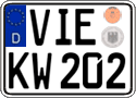 German license plate, Regular plates