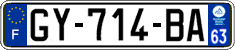 French license plate, SIV (ordinary)