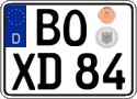German license plate, Regular plates