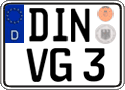 German license plate, Regular plates