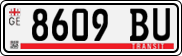 License plate of Georgia, Export transit plates