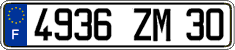 French license plate, FNI
