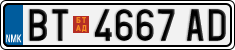 License plate of North Macedonia, Regular plates (2012)