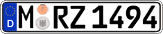 German license plate, Regular plates