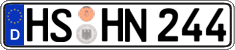 German license plate, Regular plates
