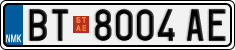 License plate of North Macedonia, Regular plates (2012)