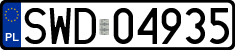 License plates of Poland, Regular car plates